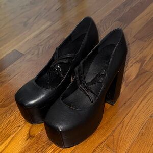 Dolls Kill Black Platform Heels